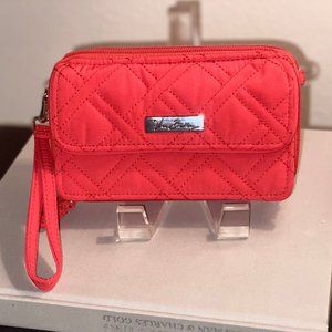 NWOT Vera Bradley Bright Coral Wristlet Wallet